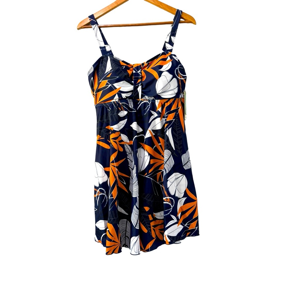 Shekini‎ Swimsuit Women’s Size 0X Floral Print One Piece Swimsuit NWT Adjustable